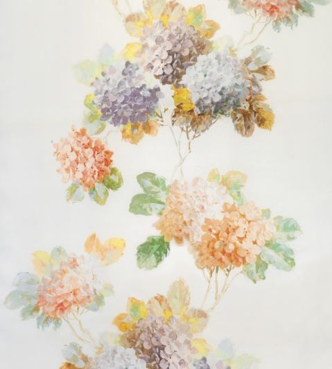 Floriana Fabric by Nina Campbell Coral/Lilac/Green