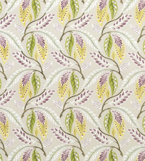 Fontibre Fabric by Nina Campbell Amethyst/Green/Yellow