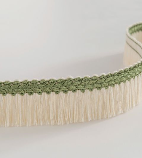Trianon Fringe Trimming by Nina Campbell GREEN/IVORY