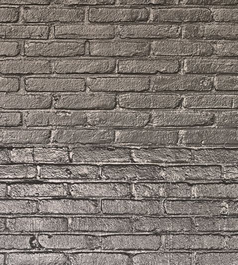 Brick Wallpaper by NLXL Silver Grey