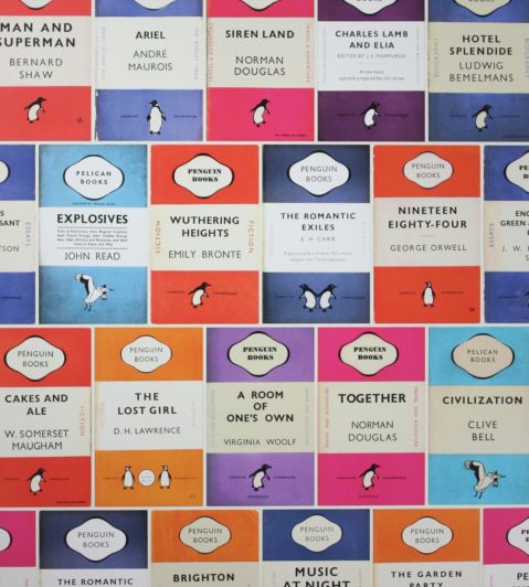 Penguin Library Wallpaper by Osborne & Little Multi