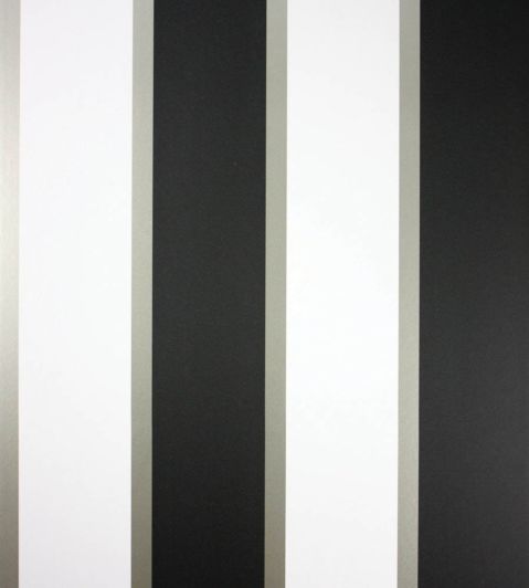Fitzroy Wallpaper by Osborne & Little White/Black/Pale Gilver