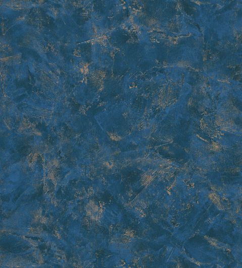 Patine Uni Wallpaper by Caselio Bleu Nuit Or