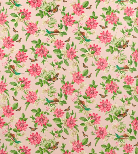 Pink Lotus Velvet Fabric by Clarke & Clarke Blush