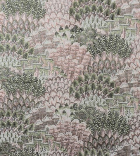 Plume Embroidery Fabric by Blendworth Blush