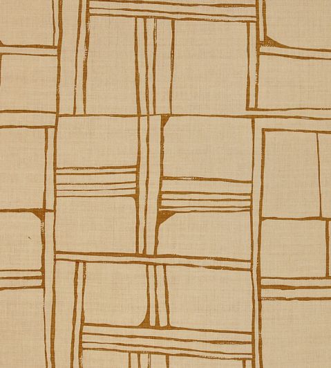 Quadrant Fabric by Christopher Farr Cloth Tobacco