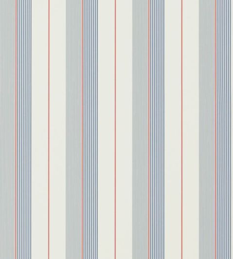 Aiden Stripe Wallpaper by Ralph Lauren Navy/Red/Cream