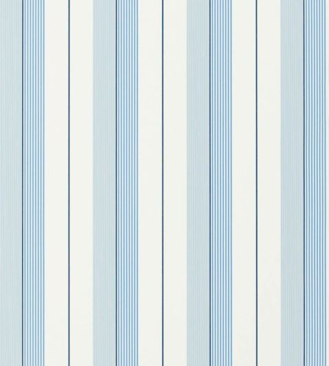 Aiden Stripe Wallpaper by Ralph Lauren Blue/White
