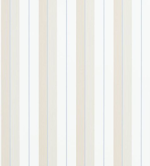 Aiden Stripe Wallpaper by Ralph Lauren Natural/Blue