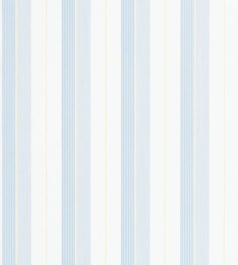 Aiden Stripe Wallpaper by Ralph Lauren Blue/Yellow