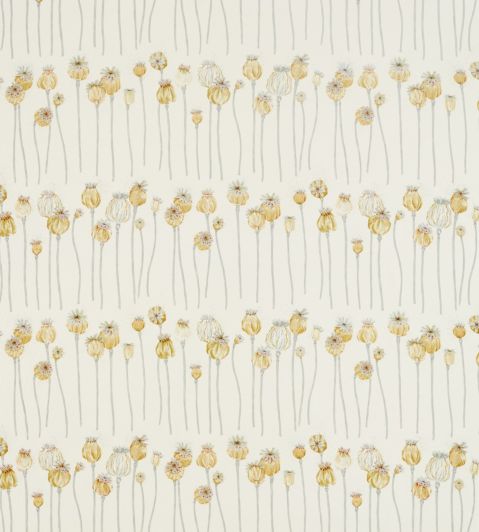 Poppy Pods Fabric by Sanderson Sienna/Dove