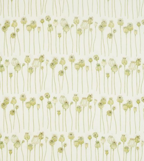 Poppy Pods Fabric by Sanderson Olive/Almond