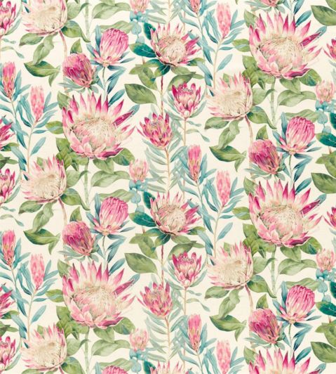 King Protea Fabric by Sanderson Rhodera