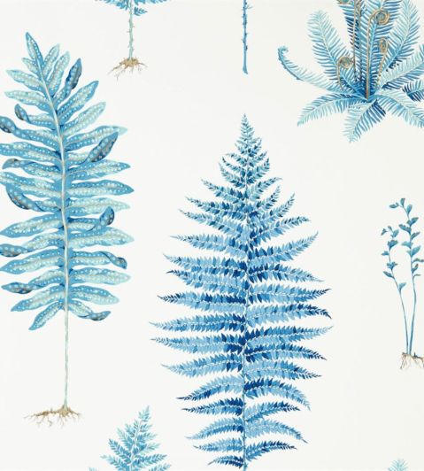 Fernery Wallpaper by Sanderson China Blue