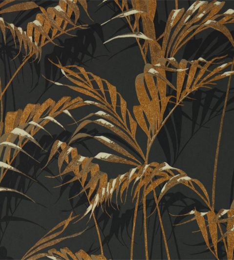 Palm House Wallpaper by Sanderson Charcoal/Gold