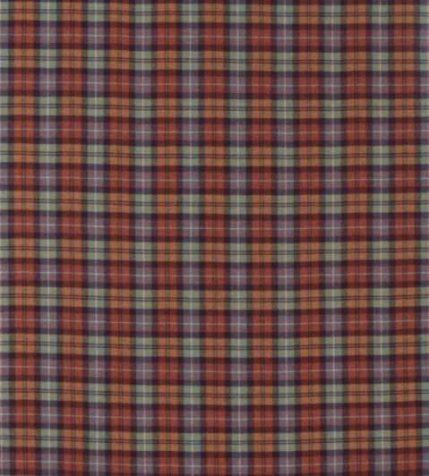 Fenton Check Fabric by Sanderson Check Russet / Amber