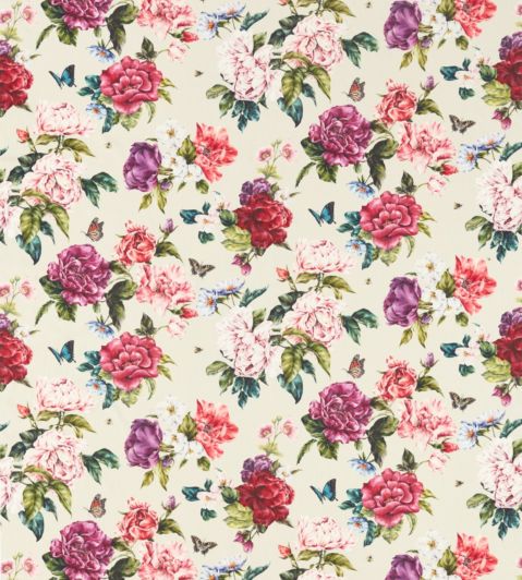 Summer Peony Fabric by Sanderson Fuchshia/Rose