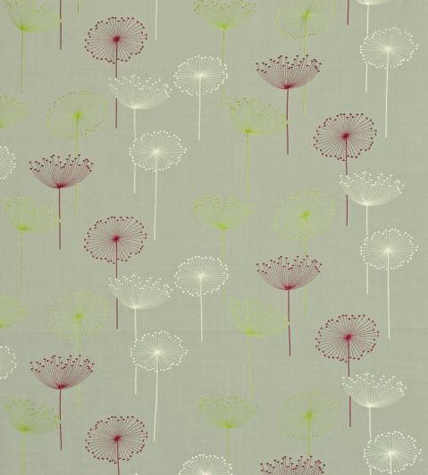 Dandelion Embroidery Fabric by Sanderson Silver/Blackcurrant