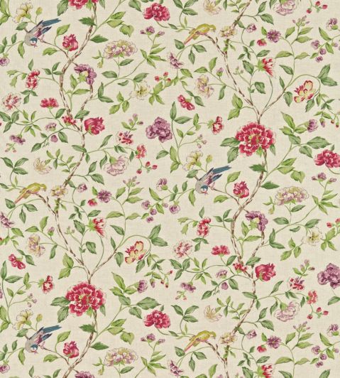 Sissinghurst Fabric by Sanderson Moss/Strawberry