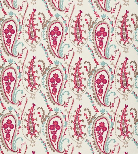 Jamila Fabric by Sanderson Coral/Aqua