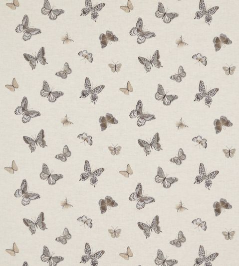 Butterfly Embroidery Fabric by Sanderson Charcoal/Walnut
