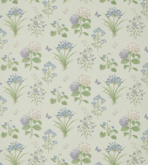 Harebells & Violets Fabric by Sanderson Sorrel/Sky Blue