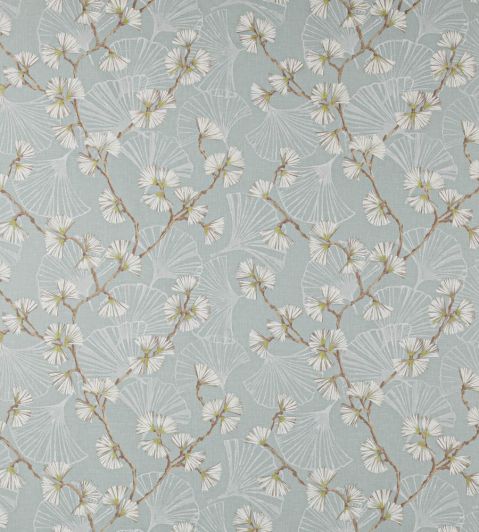 Snow Flower Fabric by Jane Churchill Aqua/Lime