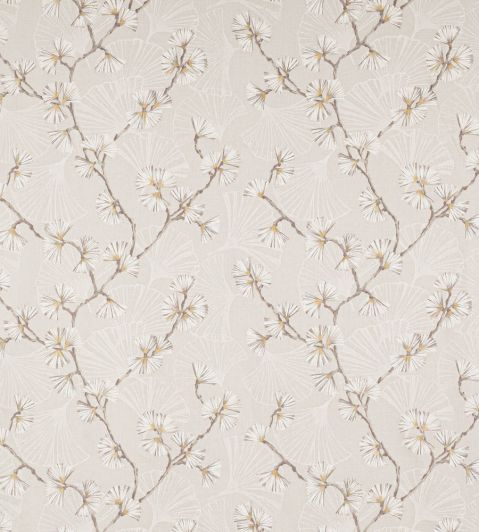 Snow Flower Fabric by Jane Churchill Natural