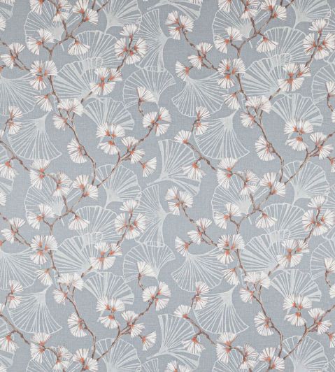 Snow Flower Fabric by Jane Churchill Slate Blue