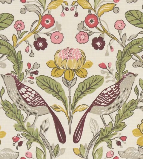 Orchard Birds Fabric by Studio G Plum