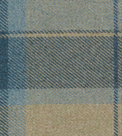 Callanish Plaid Fabric by The Isle Mill Aqua