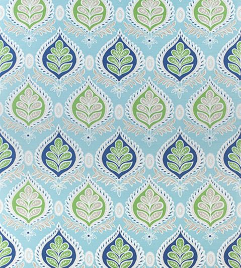 Midland Fabric by Thibaut Blue/Green