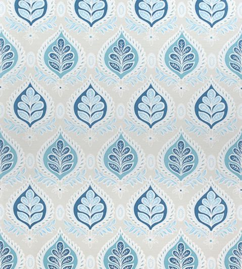 Midland Fabric by Thibaut Aqua/Beige