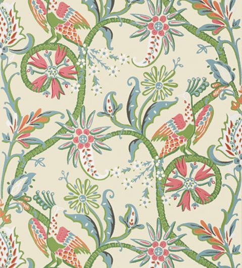 Peacock Garden Wallpaper by Thibaut Coral/Pink