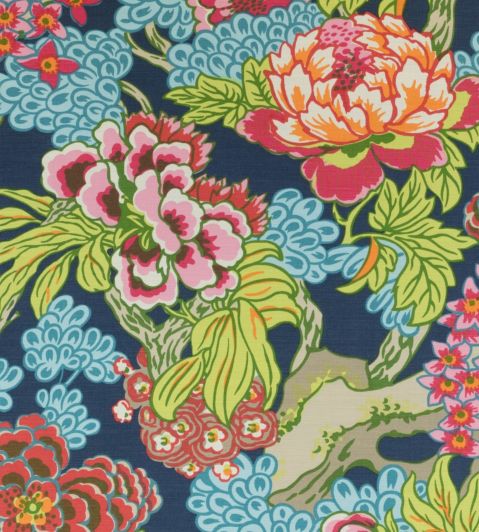 Honshu Fabric by Thibaut Navy