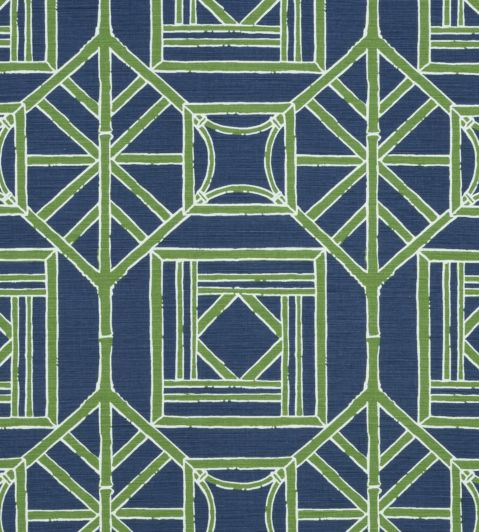 Shoji Fabric by Thibaut Navy and Green