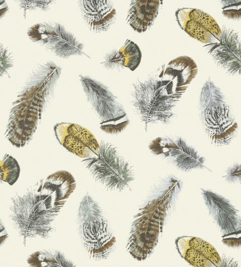 Birding Wallpaper by Thibaut Aqua and Cream