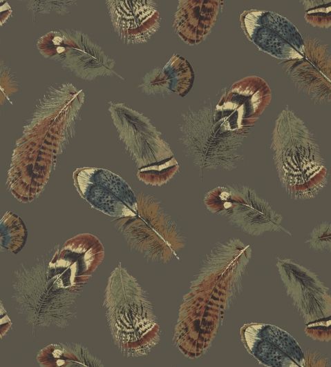 Birding Wallpaper by Thibaut Charcoal