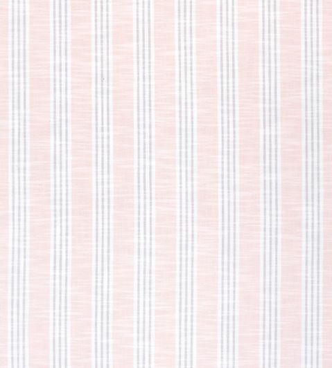 Southport Stripe Fabric by Thibaut Blush and Mushroom