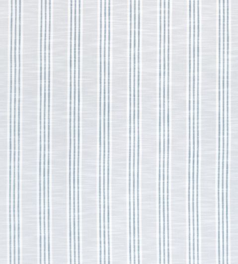 Southport Stripe Fabric by Thibaut Sterling and Cobalt