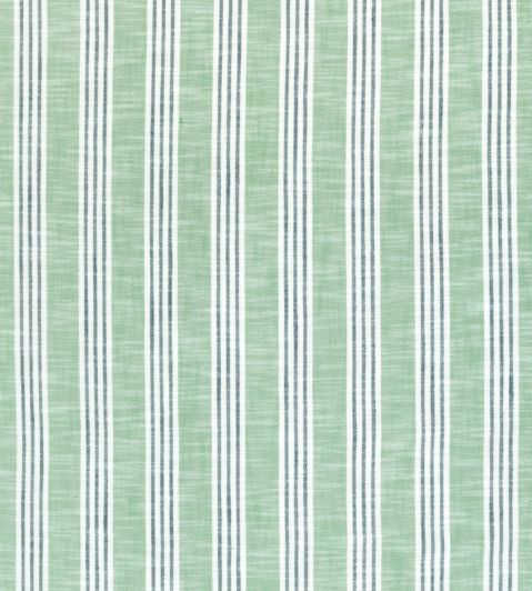 Southport Stripe Fabric by Thibaut Kelly Green and Navy