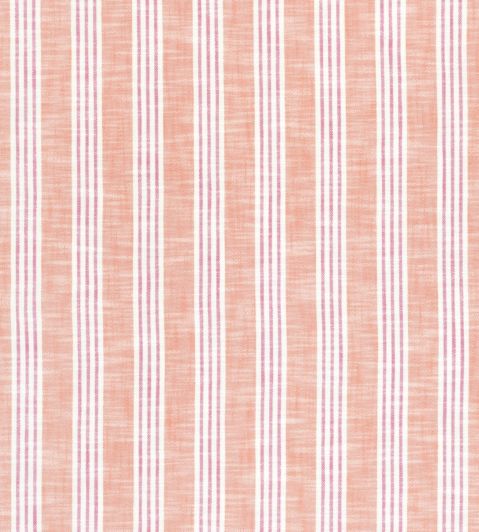 Southport Stripe Fabric by Thibaut Coral and Peony