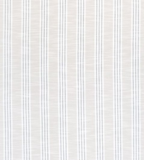 Southport Stripe Fabric by Thibaut Flax and Grey