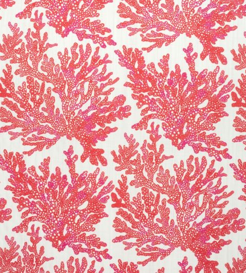 Marine Coral Fabric by Thibaut Coral