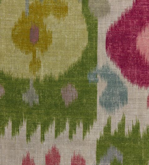 Turkistan Boteh Fabric by Titley and Marr Chartreuse & Rose