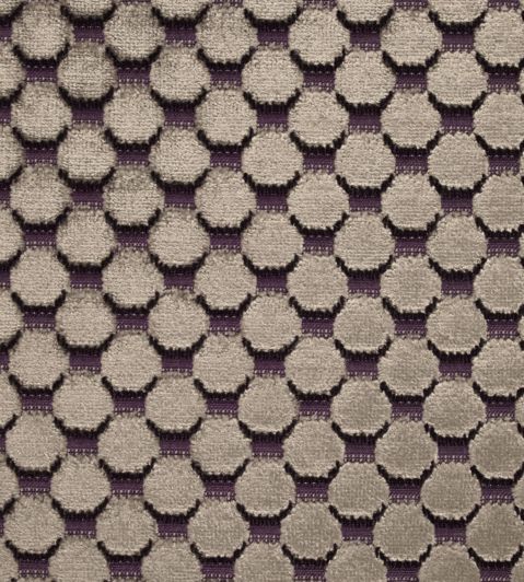 Tespi Spot Fabric by Zoffany Amethyst/Mole