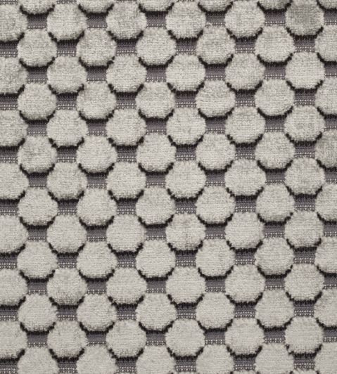 Tespi Spot Fabric by Zoffany Pewter/Silver