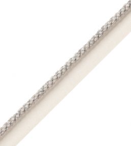 6mm Cambridge Metallic Cord With Tape Trimming by Samuel & Sons Silver Leaf