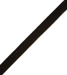 1/4" Jardin Silk Cord With Tape Trimming by Samuel & Sons Black