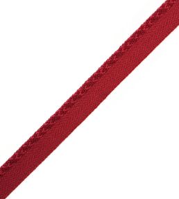 1/4" Jardin Silk Cord With Tape Trimming by Samuel & Sons Crimson